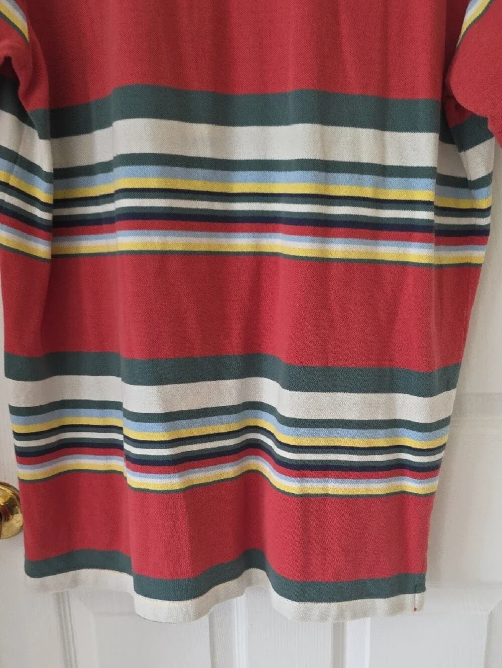 Y2k Vintage Polo by Ralph Lauren Coral Striped Men’s Polo 100% Cotton XL